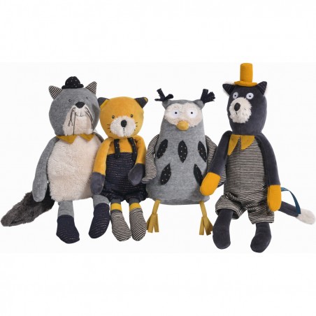 Poupée musique hibou Les Moustaches - Moulin Roty