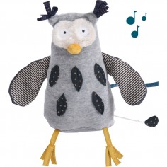 Poupée musique hibou Les Moustaches - Moulin Roty