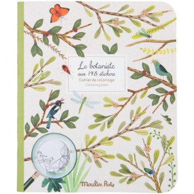 Cahier stickers Le botaniste Le Jardin du Moulin - 20 pages - emb/6 - Moulin Roty