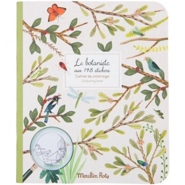 Cahier de coloriage et stickers Le botaniste Le Jardin du Moulin - Moulin Roty