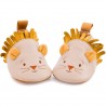 Chaussons cuir lion beige 6-12 mois - Sous mon baobab - Moulin Roty