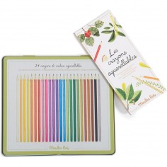 Boîte 24 crayons aquarellables Le jardin du Moulin - Moulin Roty 2