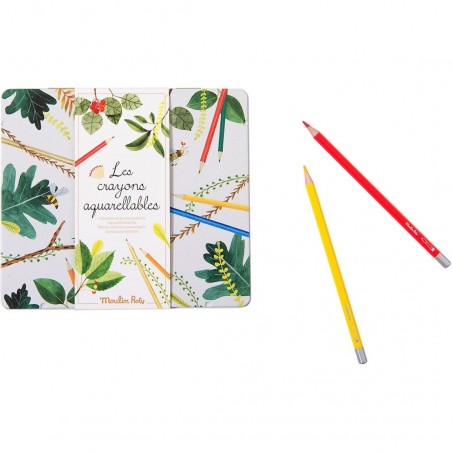 Boîte 24 crayons aquarellables Le jardin du Moulin - Moulin Roty