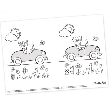 40 sets de tables à colorier Les Popipop - Moulin Roty