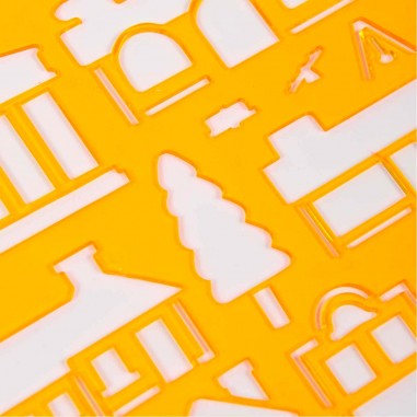 Pochoirs à dessin Ville Aujourd'hui c'est mercredi - Moulin Roty