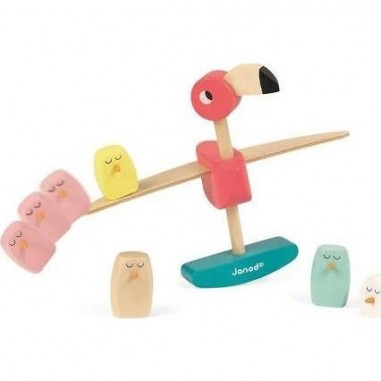 Jeu d'équilibre flamant rose