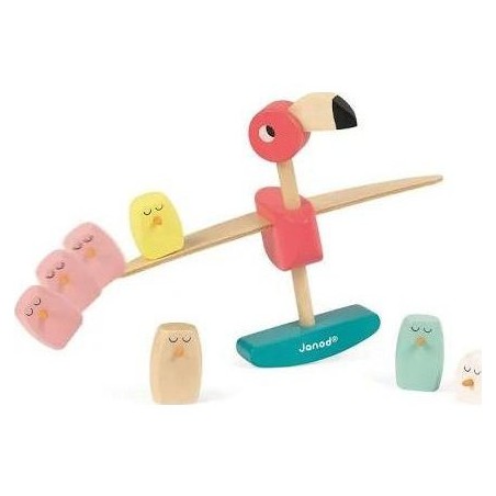Jeu d'équilibre flamant rose