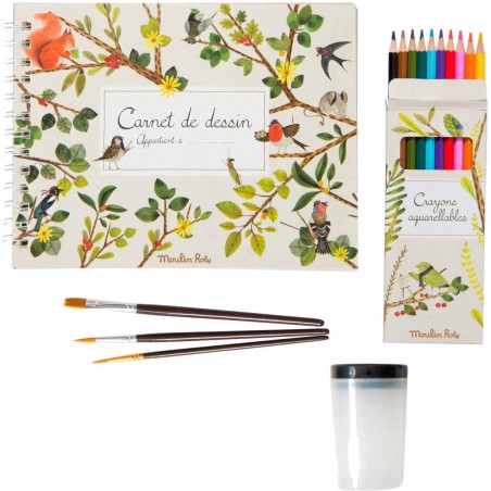 Valise aquarelliste Le Jardin du Moulin - Moulin Roty