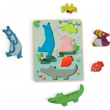 Puzzle sensoriel Dans la jungle - Moulin Roty