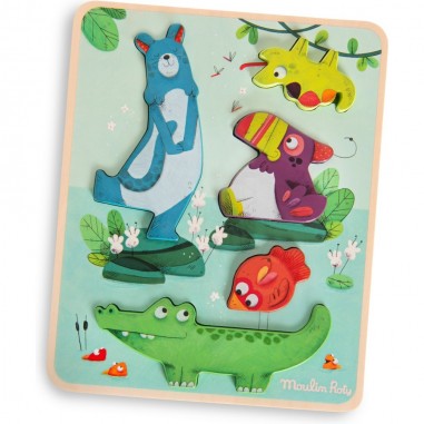 Puzzle sensoriel Dans la jungle - Moulin Roty