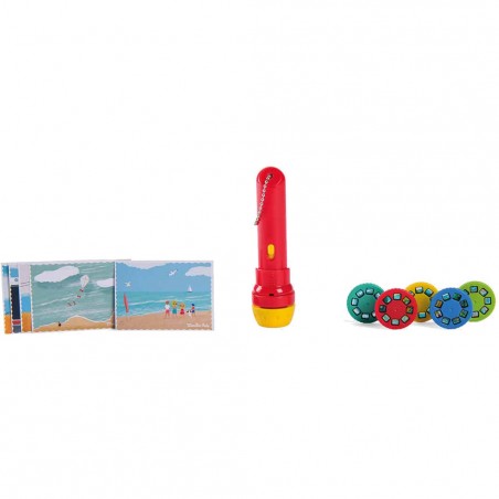 Coffret Lampe à histoires livre Les petites aventures - Moulin Roty