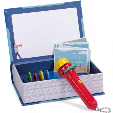 Coffret Lampe à histoires livre Les petites aventures - Moulin Roty