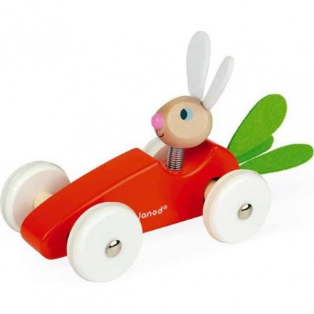 Voiture en bois Lapin Carotte