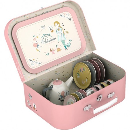 Valise dînette thé Les parisiennes - Dinette en métal - Moulin Roty