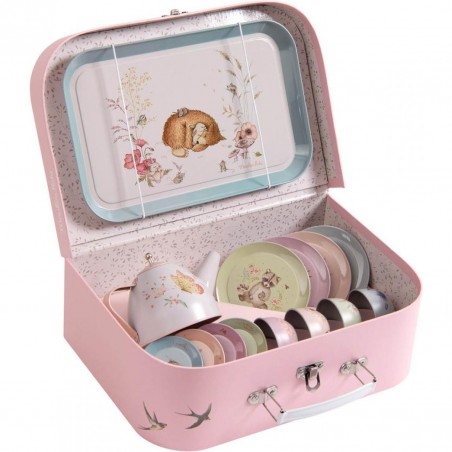 Valise dînette thé Les Rosalies - Dinette en métal - Moulin Roty