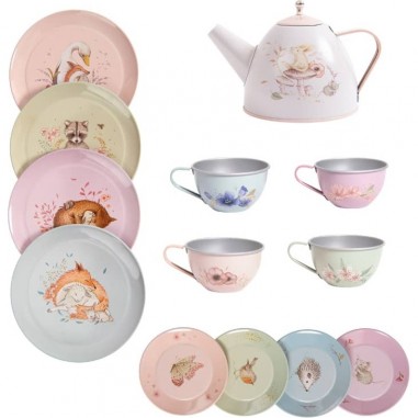 Valise dînette thé Les Rosalies - Dinette en métal - Moulin Roty