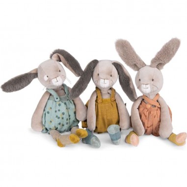 Peluche Lapin argile Trois petits lapins - Moulin Roty