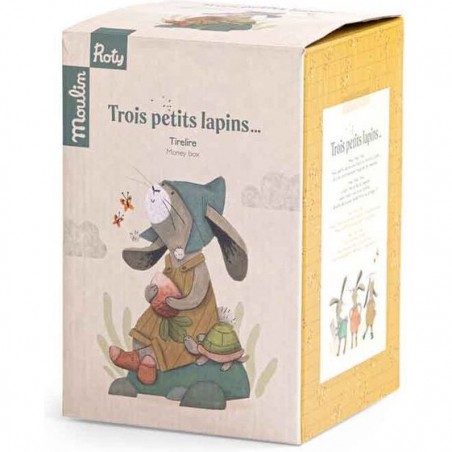Tirelire lapin - Trois Petits Lapins - Moulin Roty
