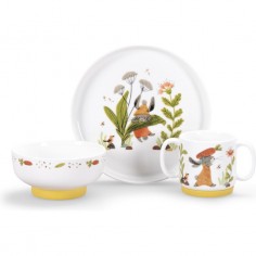 Set de vaisselle en porcelaine Trois Petits Lapins - Moulin Roty