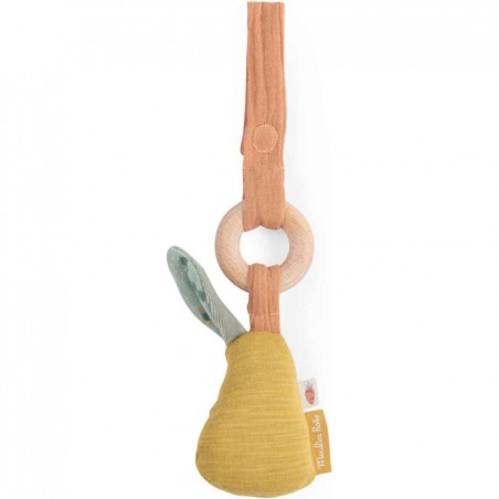 Anneau hochet poire en bois Trois Petits Lapins Moulin Roty