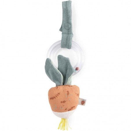 Hochet anneau bille radis Trois Petits Lapins Moulin Roty