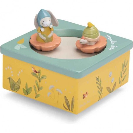 Boîte à musique Trois Petits Lapins Moulin Roty