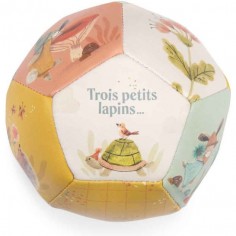 Ballon souple 10cm Trois Petits Lapins - Moulin Roty