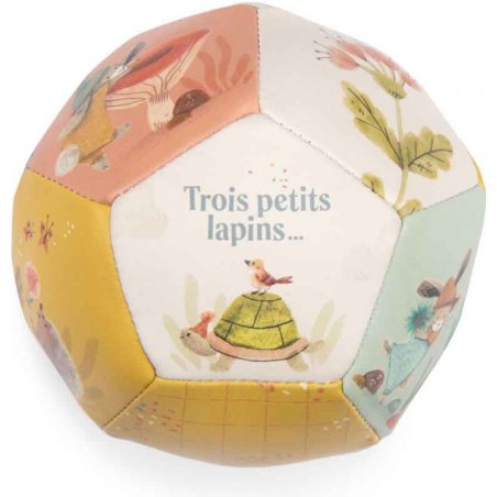 Ballon souple 10 cm Trois Petits Lapins Moulin Roty