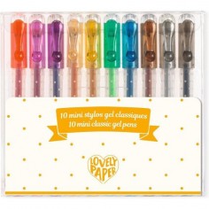10 mini stylos gel classique - Djeco