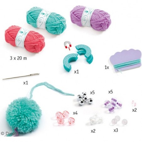 Coffret pompons pampilles - loisirs créatifs - Djeco