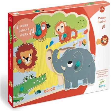 Puzzle sonore Baobab - Un jeu - Djeco