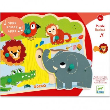Puzzle sonore Baobab - Un jeu - Djeco