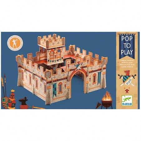 Château Médiéval Décor Pop to play 3D - Djeco