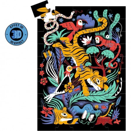Wizzy' Puzzle Le Saut du Tigre - 50 pièces - Puzzle - Djeco