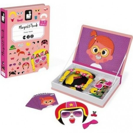 Coffret Magneti'book Crazy Faces Fille - Janod