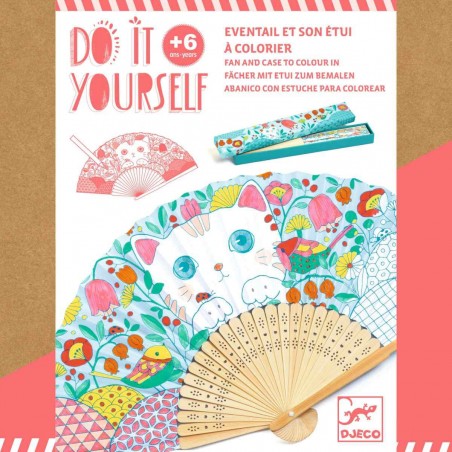Eventail et son étui à colorier Koneko Do It Yourself - Djeco