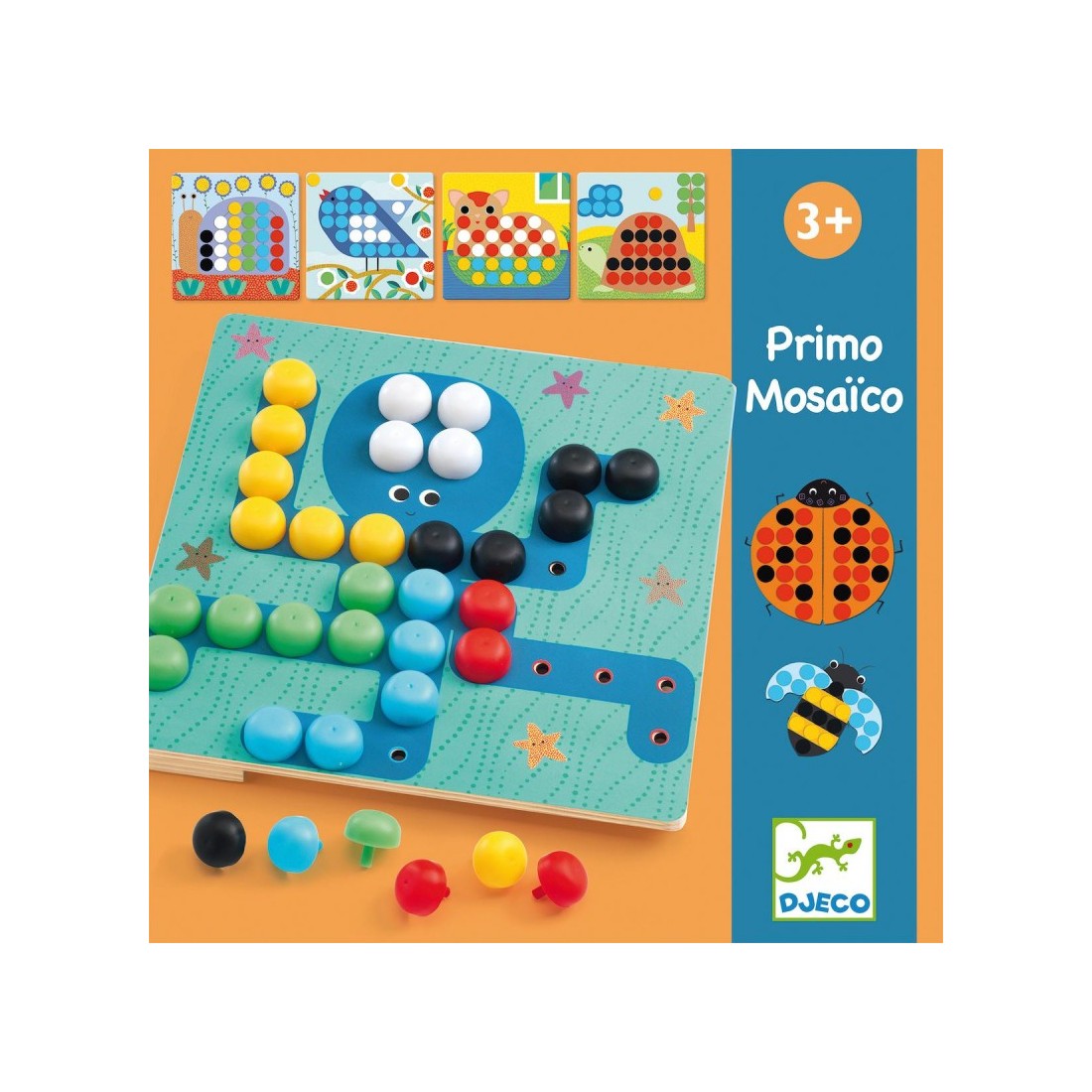 Jeu De Mosaïque Pour Enfants FGen - 240 Perles à Emboîter Avec Boîte De Rangement, Dès 2 Ans