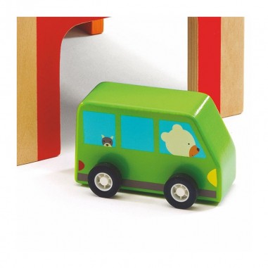 Mini garage en bois de la marque - Djeco