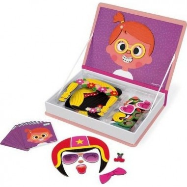 Coffret Magneti'book Crazy Faces Fille - Janod