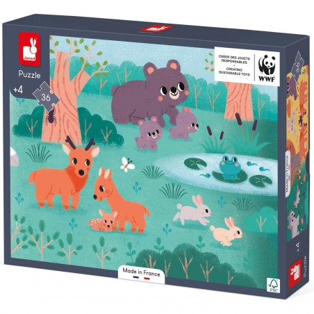 Puzzle panoramique 4 saisons Wwf - Janod