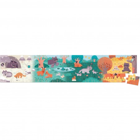 Puzzle panoramique 4 saisons Wwf - Janod
