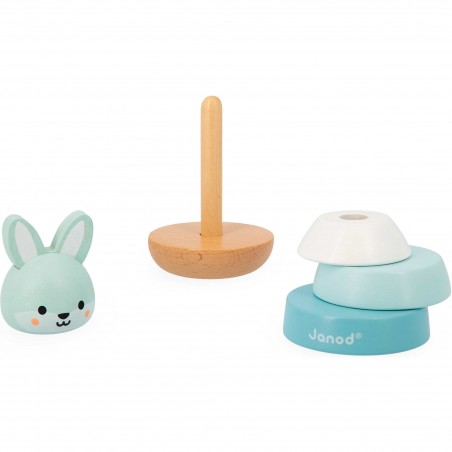 Empilable lapin Wwf - Jouet d'éveil en bois - Janod
