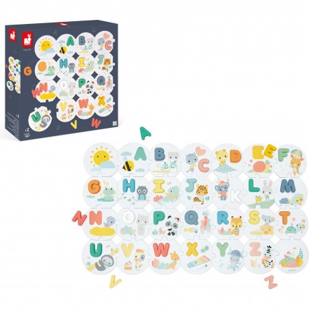 Puzzle Alphabet bébé - Motricité, lettres, enfant 2 ans - Janod