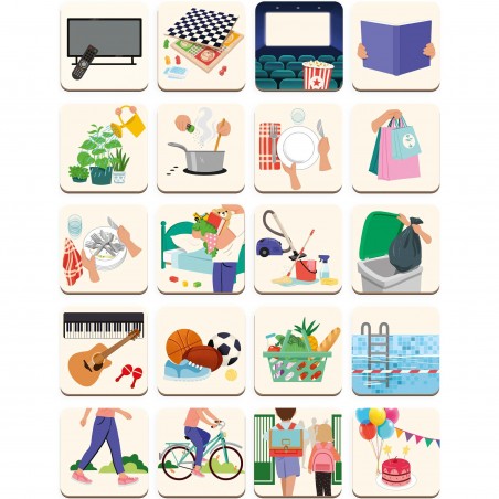 Tableau organisation famille - Calendrier aimanté, enfant 3 ans - Janod