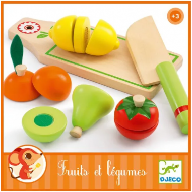 Fruits et Légumes en bois à couper Djeco