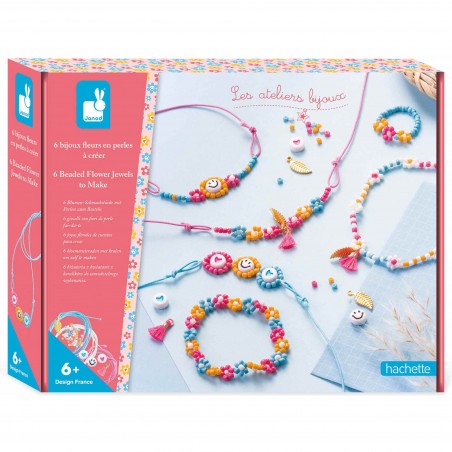 Loisir créatif bijoux perles - Enfant 6 ans et +, kit Diy bijoux - Janod