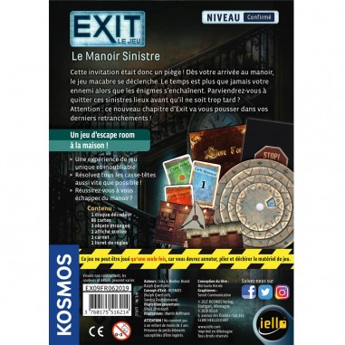 Exit: Le Manoir Sinistre - Jeux de société - Iello
