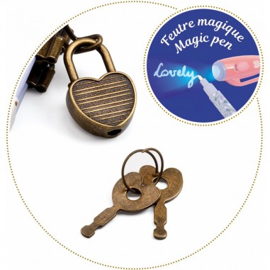 Carnet secret avec stylo à encre invisible Lisa - Djeco