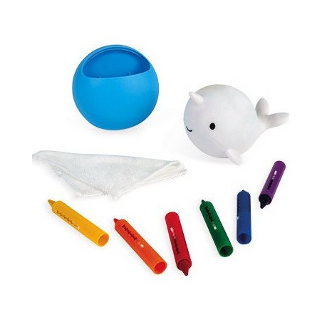 Jeu pour le bain "Narwhy à Colorier"