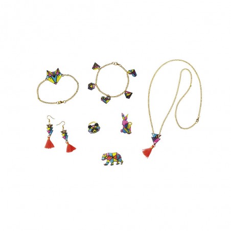 Kit créatif : 7 bijoux en plastique fou geometrix - Janod